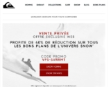 Quiksilver : 40 pourcent de remise en plus sur les articles en promo « Snow »