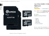 Bon plan cartes mémoires:  2 micro sd 16go classe 10 à moins de 11 euros