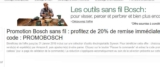 Outils bosch sans fil : 20% de réduction jusqu&rsquo;au 31 janvier