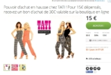 Réduction Tati : bon d&rsquo;achat de 30 euros vendu à moitié prix