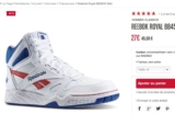 Super affaire baskets reebok montantes adultes à 22 euros port inclus en cuir