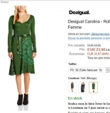 Robe desigual Carolina pas chere à 21.5 euros