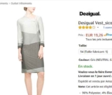 Bon prix robe Desigual Vest Sico à moins de 20€