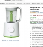 Robot Maxisaveur Philips Avent qui revient à moins de 36 euros ( autour de 80-100 normalement) .. toujours valable