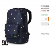 Bon plan Sac à Dos DC SHOES BUNKER PRINT 18 litres à 12.5€