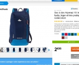 Sac à dos 10L à moins de 3 euros
