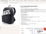 Sac à dos vans à 15 euros