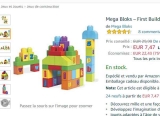 Jouet pour petits :  6.47€ le sac mega block first builders ABC (abonnés prime amazon)