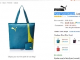 Sac shopping puma avec porte monnaie à 9 euros