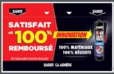 Gratuit : colle sader fixer sans percer 100% remboursée