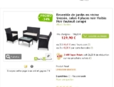 Salon de jardin tressé qui revient à 89 euros .. le 5 avril ..