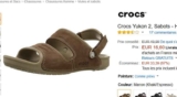 Bonne affaire : Sandales Crocks YUKON2 pour hommes à 16€