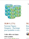 bonne affaire recharges poubelle à couches : 29 euros les 9 recharges sangenic