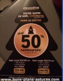 Sapin de noel avec sac avec 50 pourcent de crédit olé chez Chronodrive