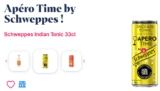 1 boisson schweppes 100% remboursée