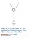 Bon plan bijoux en argent à petit prix : collier à 7€ par exemple