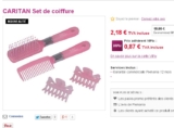 0.87 euros port inclus un set de coiffure pour les adherents vipix pixmania