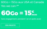 15€ le Forfait Mobile Sfr Red 60go – 15go à l’etranger