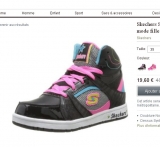 Baskets montantes filles skechers pas chères à moins de 20 euros .. toujours dispo