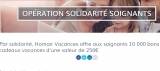 Soignants : 10000 bons cadeaux de 250€ offerts par Homair