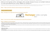 Amazon .. en prevision des soldes : 5 euros offerts pour un chargement de 100 euros de son compte client