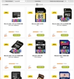 Cartes mémoires pas chères dans les soldes grosbill ( 3.9 euros la sd 16go)