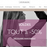 Soldes Lingerie Intimissi :  tout avec 50% de réduction et la livraison gratuite