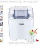 Moins de 26€ la sorbetiere Aicok