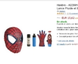 Jouet masque spiderman , lance fluide à 15.62 euros contre entre 25 – 30 ailleurs