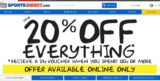 Vetements , articles de sports:  24 euros offerts chez sportdirect pour 120 euros d&rsquo;achats jusqu&rsquo;au 25 mai