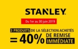 Bon plan bricolage : 40% pour 3 outils Stanley achetés