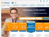 Strato : nom de domaine avec une page web gratuit ou 1 euro pour un an l’hebergement 150Go