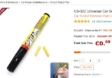 Mega affaire : stylo reparateur peinture carrosserie à 0.09€ port inclus