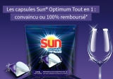 Produit Lave Vaisselle Sun Optimium 100% remboursé