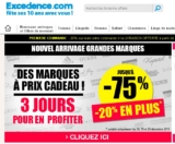 Super affaire vetements de marques à prix cassés sur le site excedence ..