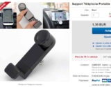 Support smartphone pour voiture pas cher à 1.3 euros