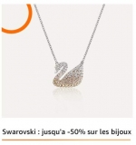 Jusqu’à 50% de réduction sur des bijoux SWAROVSKI ( ex collier LIFELONG BOW à 55€ au lieu de 119€ !)