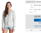 Sweat à capuche Roxy pour femmes à moins de 17 euros