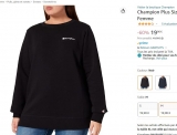 Sweat Champion pour femmes à 19€ au lieu de 50 ( Plus Size-Crewneck )