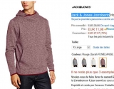 Sweat à capuche hommes Jack Jones Jorroberto à moins de 12€