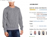 Sweat hommes jack jones jorroberto à 7.5€