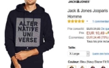 Bon prix sweat jack and jones JcoParis autour de 10€ (pour hommes)