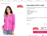 Sweat à capuche nike pour femmes pas cher:  12.99 euros