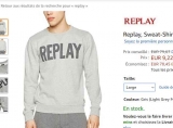 Bon plan mode: Sweat replay hommes entre 9 et 16€
