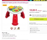 Bon plan table d’éveil chicco pour enfants à 15 euros