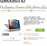 Super affaire tablette 10 pouces lenovo yoga qui revient entre 74 et 94 euros  .. le 7 octobre