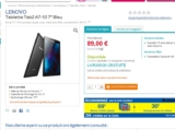 Bon plan tablette : lenovo 7 pouces, quad core qui revient à 39 euros