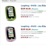 Tablette educative Leappad Explorer 2 à 72 euros (autour de 90 – 100 ailleurs )