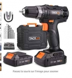 57.59€ la perceuse TACKLIFE 18V avec 2 batteries