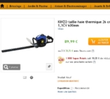 Bon prix de revient pour un taille haie thermique ! 62 euros le 3 avril